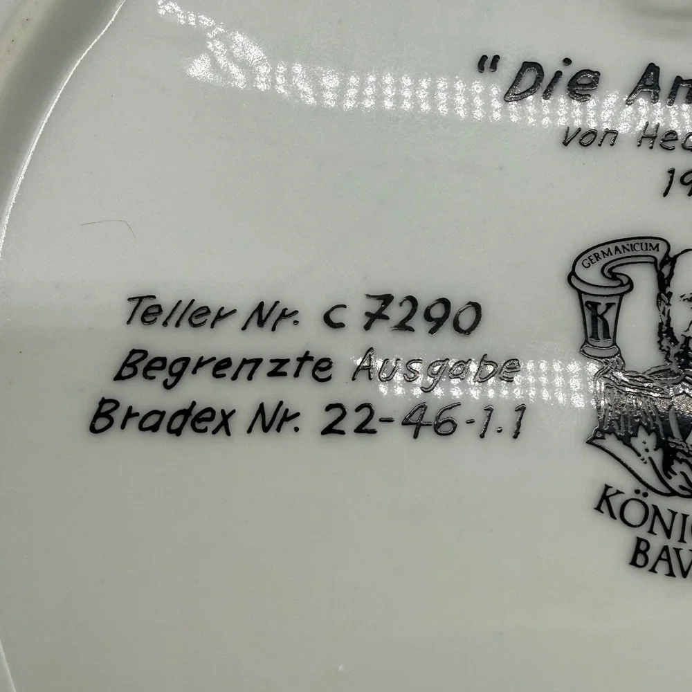 KonigsZelt Bavaria‎ Collector Plate The Adoration 1979 Heidi Keller Limited Ed